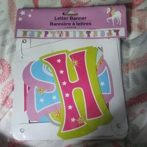 Unicorn Birthday Banner